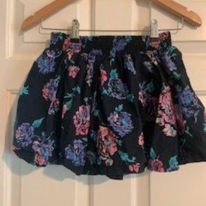 77kids girls black floral skirt